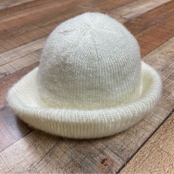 Vintage Made in USA Cotton bucket hat EVERITT Bowler Hat Cream - Picture 2 of 5